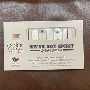 Color Street Collegiate Collection Nail Strips - White with Black Paw Print